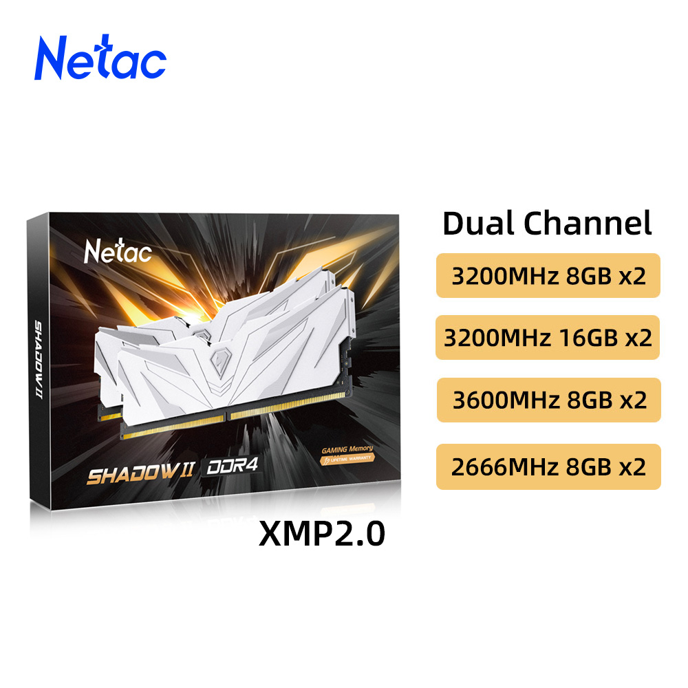 Ddr4 3200 16Gb - Netac Ram 메모리 DDR4 8GBX2 16GBX2
