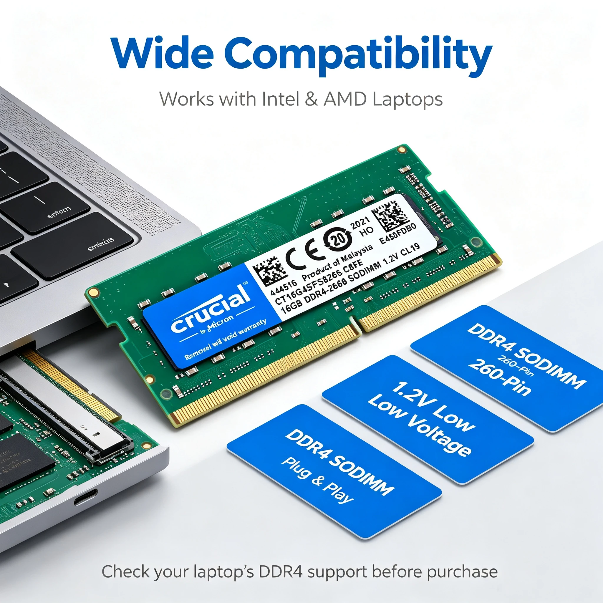크루셜 DDR4 노트북 RAM SODIMM, 4GB,  - Ddr4 3200Mhz 리뷰 및 가격